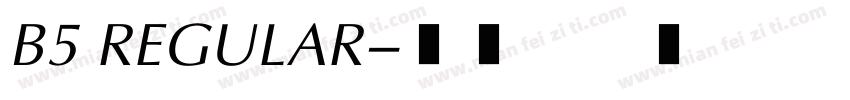 B5 REGULAR字体转换